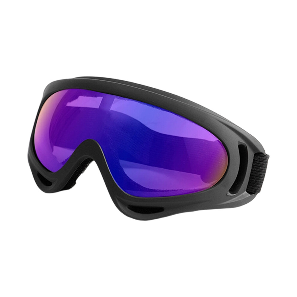 Ventilated Design Lens Goggles For Ski Snowmobile- Frame Black 7709000707102