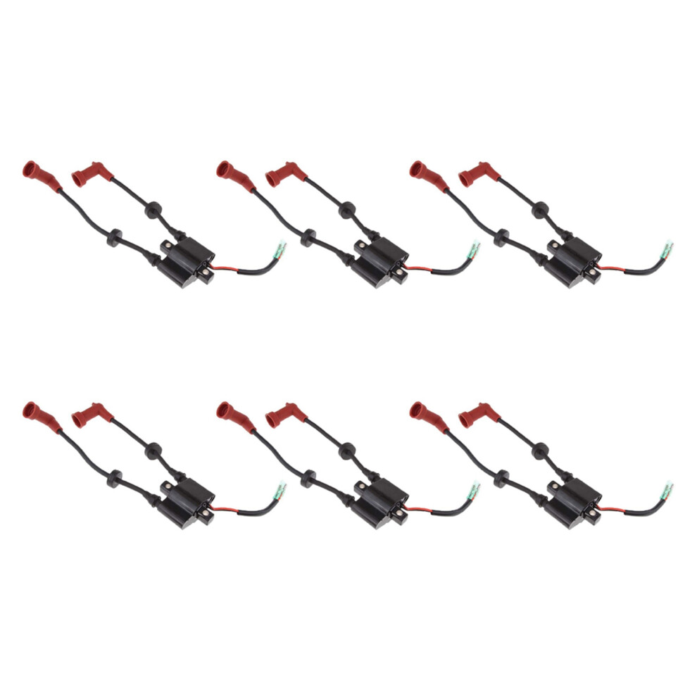 6X Marine Outboard Ignition Coil Assy For F9.9 13.5 15 20 25Hp 40Hp Replace 6F5-85570-10 Motors Parts 4714120334254