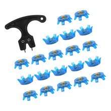 Crampons pour chaussures de Golf, 21 pièces, pointes en-Bleu