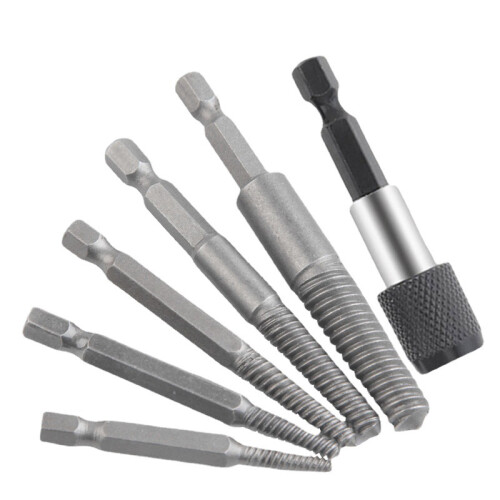 6-pack of hexagonal shank broken head screw extractor 2
