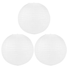 3 X Chinese Japanese Paper Lantern Lampshade for Party Wedding, 50cm(20 Inch) Creamy-White