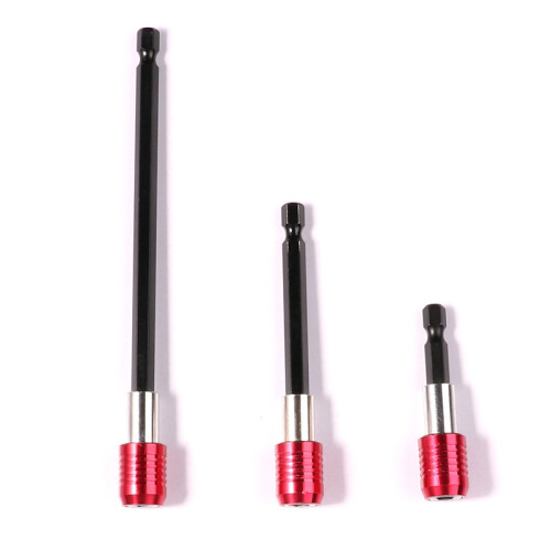 3pcs Hexagonal Lengthening Quick Transfer Rod Batch Head Extension Rod Quick Release Self-locking Extension Rod 1