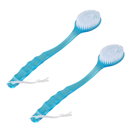 2X Long Handled Body Bath Shower Back Brush Scrubber Massager Disability Helper