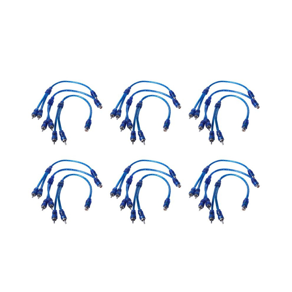 18 Pcs Audio Connection For 1 Rca Female To 2 Rca Male Adapter Splitter Cable 6033113253081