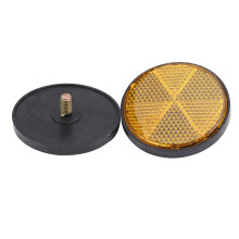 4pcs 2Inch Round Orange Reflectors Universal for Motorcycles ATV Bikes Dirt Bikes