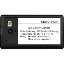 5X Batteriekapazitätsmonitor, 10-100 V Batteriemessgerät, 12 V 24 V 48 V Prozent Spannung Fahrenheit Temperaturanzeigemessgerät