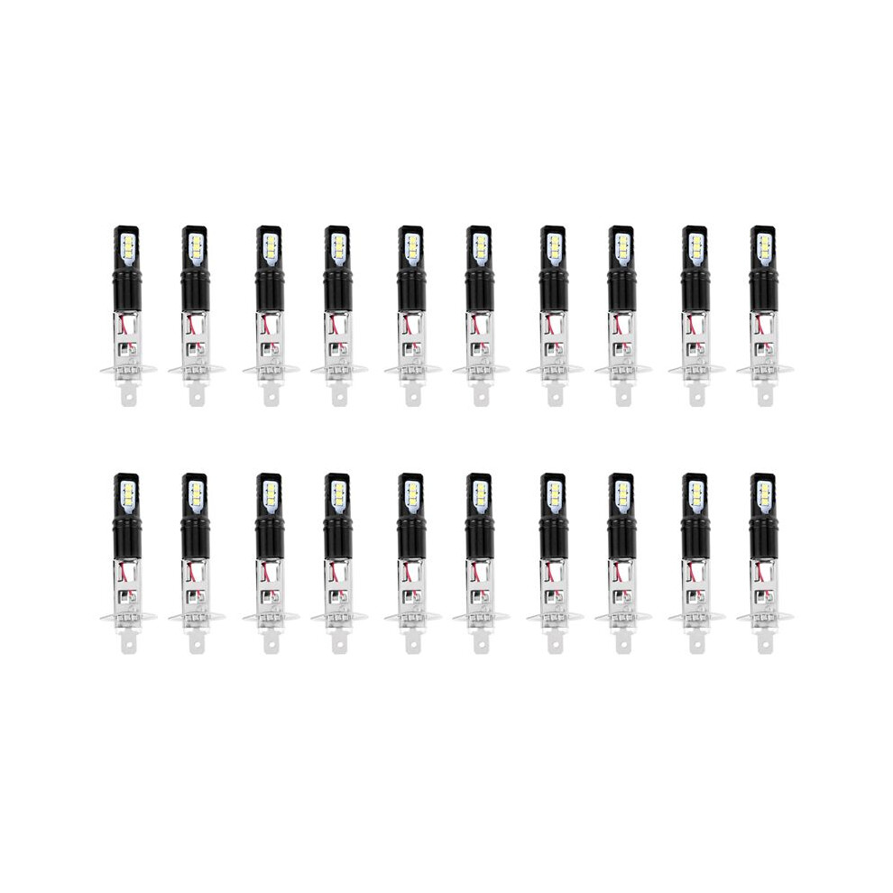 20X H1 6000K Super Bright 6000Lm Drl Led Headlight Bulb Kit High- White 6031190011198