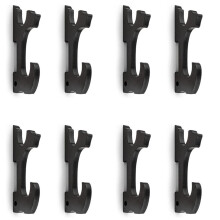 4X Sword Wall Mount 2/Set 1-Tier Padded Hook Katana Holder Adjustable Display Hanger for Samurai Sword Tanto,2-Tier