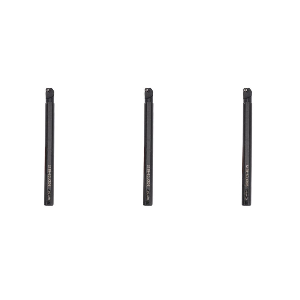 3X S12m-Sclcr06 Internal Lathe Boring Bar Turning Tool + T8 Wrench For Ccmt0602 6033360445154