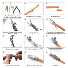 5X RJ45 Cat7 Steckverbinder Werkzeuglose Wiederverwendbare Geschirmte Ethernet Abschluss Stecker, Internet Stecker, Schnelle Feld Installation