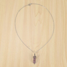 3X Crystal Sechseckiger Heilpunkt Amethyst Anhänger Halskette