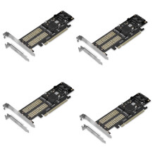 4X 3 Im 1 NGFF und MSATA SSD Adapter Karte, M.2 NVME Zu PCIE / M.2 SSD Zu III / MSATA Zu Adapter für 2280/2260
