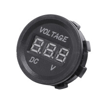 2X 12V-24V Wasserdichte Auto Motorrad LED Digitalanzeige Voltmeter Spannungsmesser Schwarz