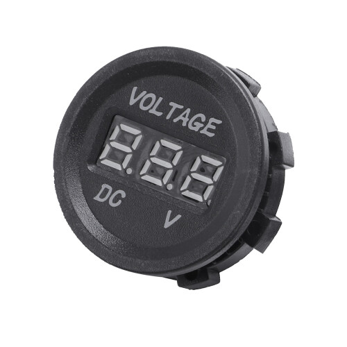2X 12V-24V Waterproof Car Motorcycle LED Digital Display Voltmeter Voltage Meter Black