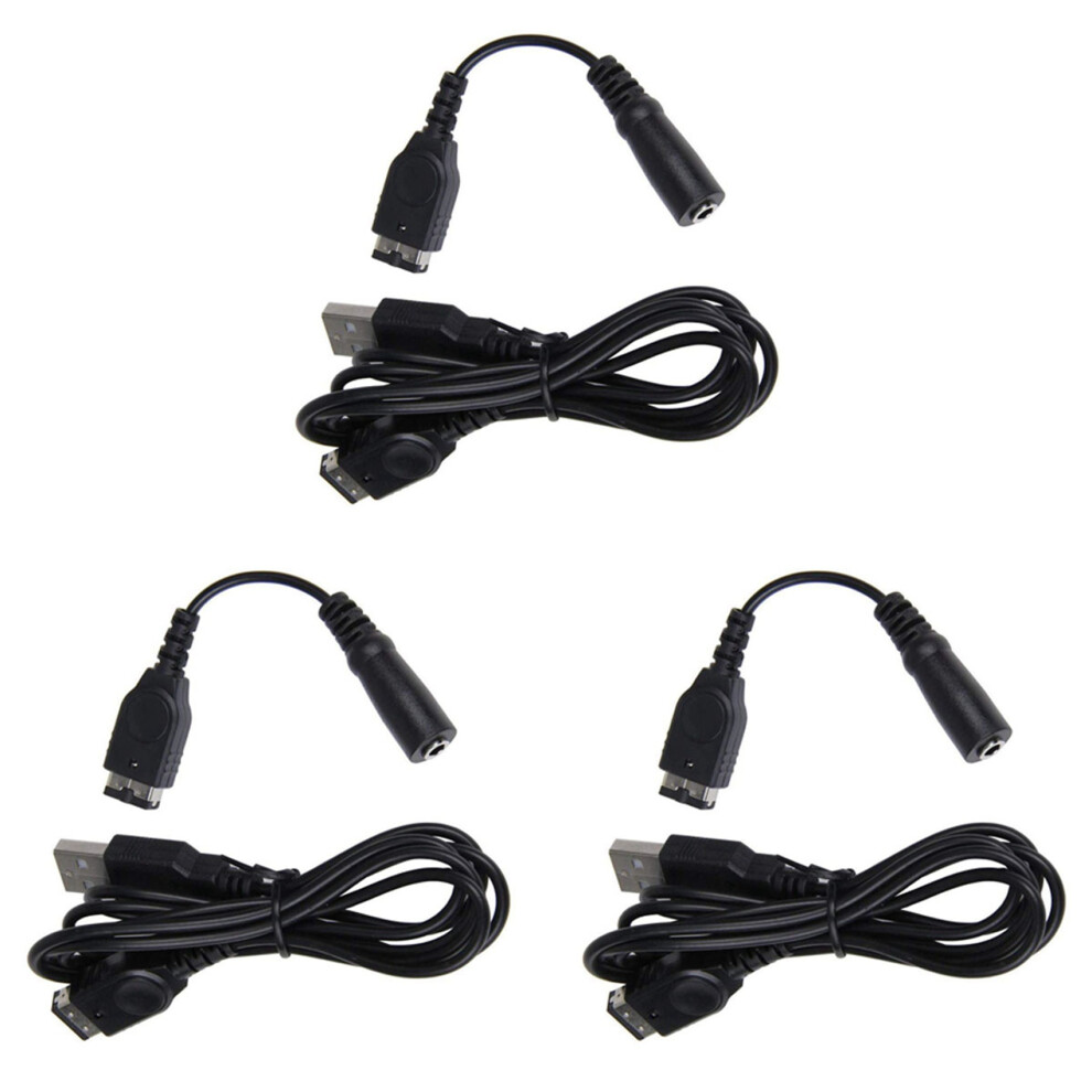 3X Charger Cable And 3.5Mm Headphone Earphone Jack Adapter Cord Cable For Gameboy Advance Sp 6031144100091