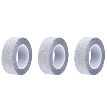 3X 10M Glitter Tape Stick Selbstklebende Aufkleber Label Dekorpapier DIY Silber