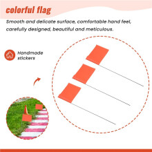 50er-Pack Markierungsflaggen, Orangefarbene Hofflaggen 15 X 4 X 5 Zoll, Markierungsflaggen, Rasenmarkierungsflaggen, Bewässerungsflaggen,