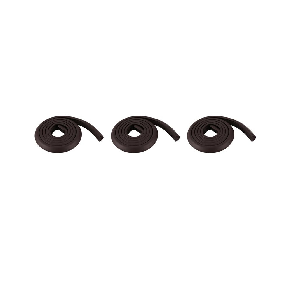 3X 2M Children Protection Table Guard Strip Baby Glass Furniture Horror Crash Bar Corner Foam Bumper Collision Brown 4711362277615