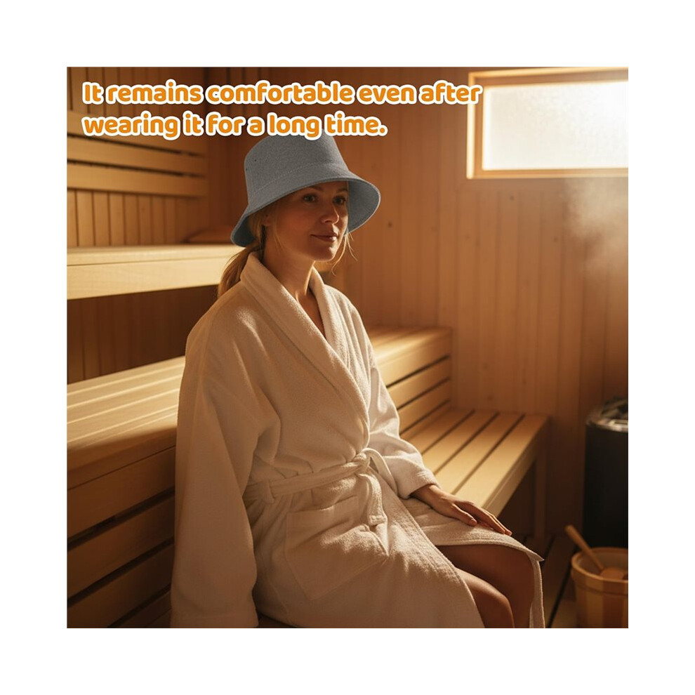 Photos - Massager Essential Sauna Accessories: Grey Sauna Hats for Men and Women, Perfect for Spa and Wellness Sessions, 27 X 17 cm