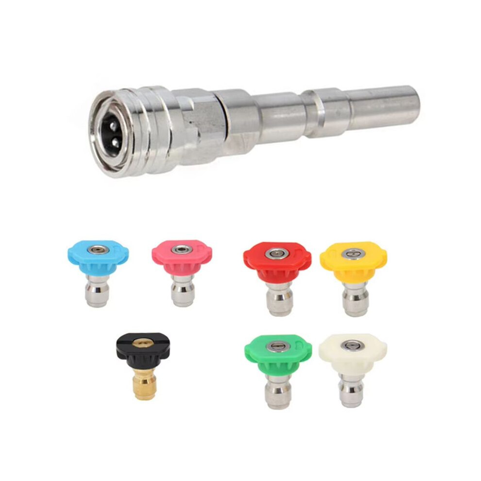 High Pressure Wash Adaptor For Nilfisk Kew Alto Wap Calm To 1/4Inch Quick Connect With Spraying Nozzles 6032687721200