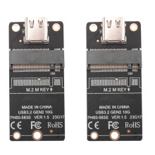 2X M.2 to Type-C SSD Enclosure Adapter M2 NVME HDD Enclosure Interposer Board JMS583 Chip 10Gbps Support 2230 2242 SSD