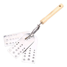 Grill Spatula Stainless Steel Griddle Scraper and Pancake Flipper Heat Resistant Hamburger Turning Scraper for Kitchen