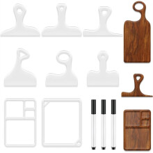 Router Templates for Woodworking,Acrylic Charcuterie Board Handle Template Angled Curvy Tracing Stencils Cut Guide Tools