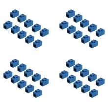 40-Teiliger RJ45 Anschluss  Buchse Cat6 Erweiterung Koppler Ethernet Netzwerk LAN Cat 6 Koppler Buchsen Verlängerung Adapter, Blau