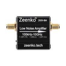 ZEENKO ZK09-BM Rauscharmer Verstärker 100k-10GHz High Gain LNA RF Power Vorverstärkermodul USB-Stromversorgung