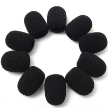 400Pcs Microphone Headset Grill Windshield Sponge Foam Black Mic Cover 30mmx8mm