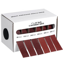 Sandpaper Roll 6 Grits 1 Inch X 19.7inch Sandpaper Roll with Dispenser 80 150 240 320 400 600 Grit Sandpaper Assortment