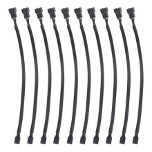 10 ST 4-Stifts PWM-FläKtföRläNgning StröMkabelkontaktfodral Hane Till Hona FöRläNgningskablar Kompatibel med 4-Stifts/3-StiftsfläKt
