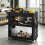 Homcom HOMCOM Storage Trolley Wheel Cart with Lockable Wheels Black 1