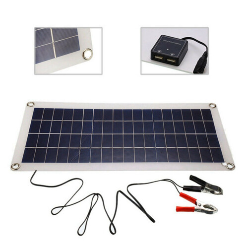 2X 8W 12V Dual USB/ Flexibles Solar Panel Effizientes Aufladen Von Auto Batterien Camping