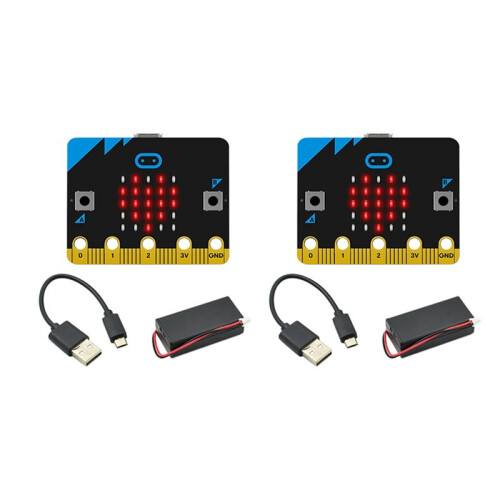 2X Micro:Bit V1.5 Development Board Micro:Bit  Car Kit/Qtruck/Python Education BBC Microbit Programmerbar Robot för Gör-Det-Själv