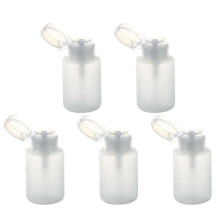 5X 150 Ml Nagel Kunst Make- Polnischen Kunststoff Pump-Zufuhr-Flaschen-Entferner Weiß