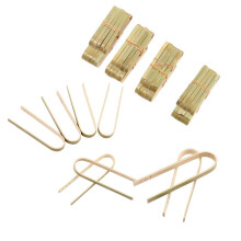 120 Pack  Bamboo Tongs, 4 Inch Disposable Tongs, Eco-Friendly  Disposable Bamboo Utensils Toast Tongs
