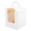 50 PCS Single Cupcake Boxes White Individual Cupcake Carrier Holders with Window Inserts for Bakery Wrapping Packaging 1
