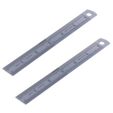 2X Lineal Messwerkzeug Aus Rostfreiem Metall 15cm/6 Inch