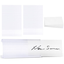 Wire Shelf Label Holders, 30 Pack Plastic Wire Shelf Label Clips with Label Paper Removable Wire Rack Label Holder