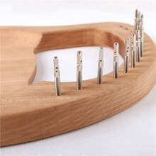 100x Tuning Pin Nails and 100Pcs Rivets,with L-Shape Tuning Wrench,for Lyre Harp Small Harp Musical Stringed Instrument