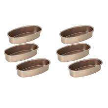 6 Stücke Antihaft Kuchenform Im Ovaler Form, Käsekuchen, Laib, Brotform, Backblech für Ofen und Backen