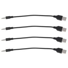 4Stück 3.5 mm Klinkenstecker AUX Audio Jack zum USB 2.0 Maennlichen Ladekabel Adapterkabel Fuer Auto MP3
