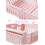 (Pink) Stretchable Refrigerator Organizer Drawer Basket Fresh Spacer Layer Storage Rack 5
