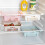 (Pink) Stretchable Refrigerator Organizer Drawer Basket Fresh Spacer Layer Storage Rack 10