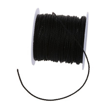 5X 1 Rolle Schwarze Wachs-Linie Baumwollhalskette Korne Schnur