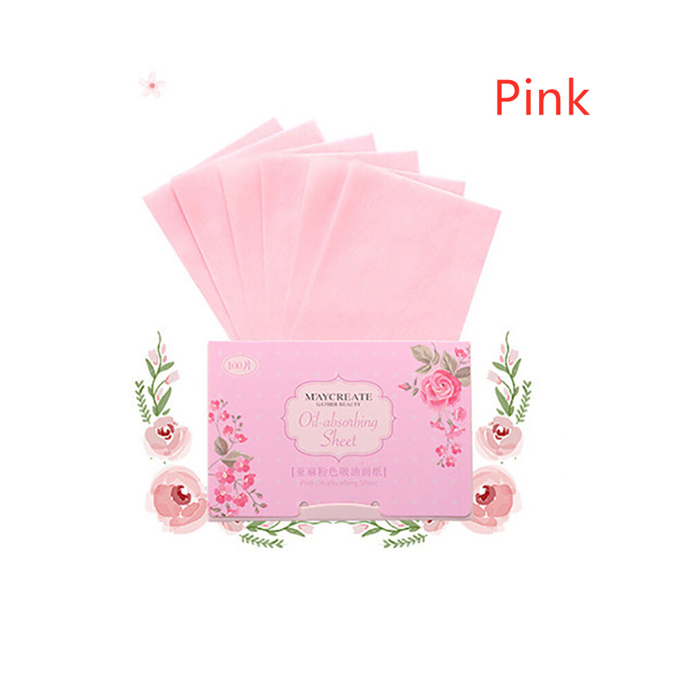 (Mint) 100PCS Oil Control Paper Film Oil-Absorbing Blotting Facial Face Clean Sheets