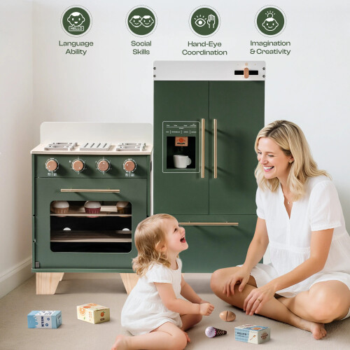 ROBUD Wooden 3 Pieces Kids Kitchen Playset 1