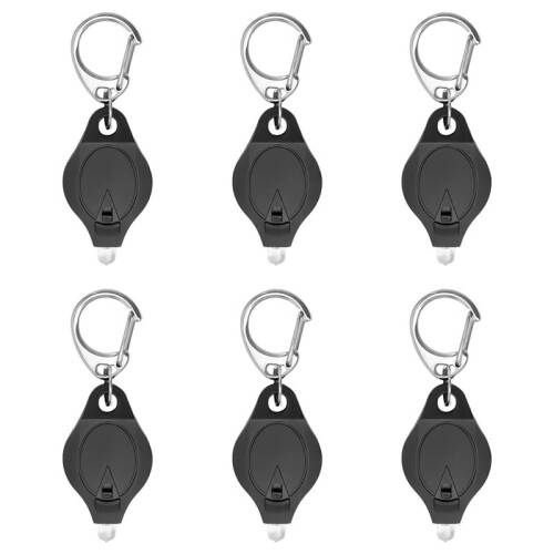 6 Pcs Keychain UV Light Blacklight Money Checker LED Keychain Flashlight Portable Flashlight Note Checker 2