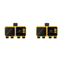 2X Contrôleur de Minuterie D'Irrigation Solaire Wi-Fi à 4 Prises, Minuterie D'Irrigation Solaire, Système D'Irrigation Automatique, Minuterie